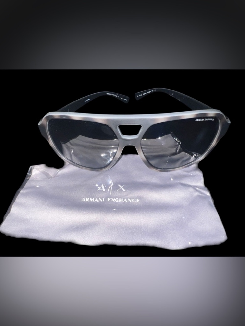 A/X Armani Exchange Men's Clear and Black Sunglasses